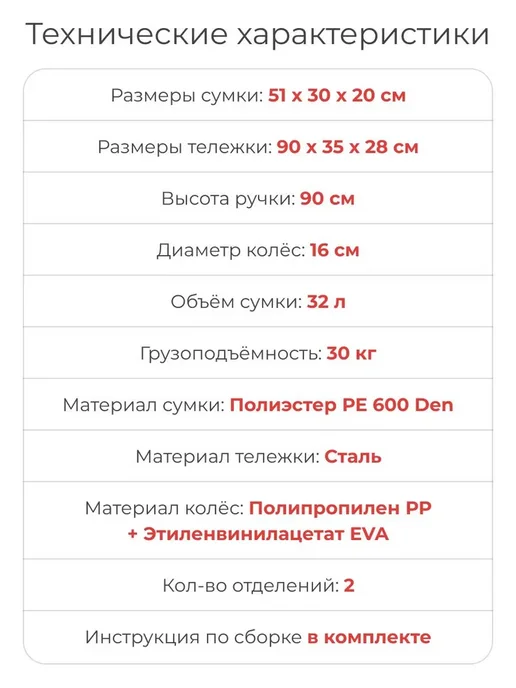 Сумка-тележка ЕГ Меган хозяйственная на колесиках 30 кг, 30 кг, фото 7