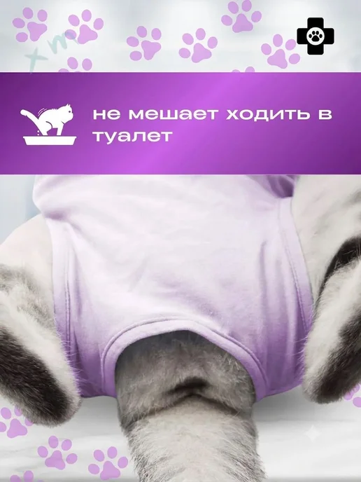 Попона послеоперационная для кошек размер эс, вариант, фото 2