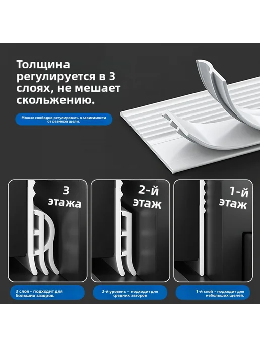 Уплотнитель самоклеящийся для окон и дверей, 3-слойный регул, вариант, фото 2