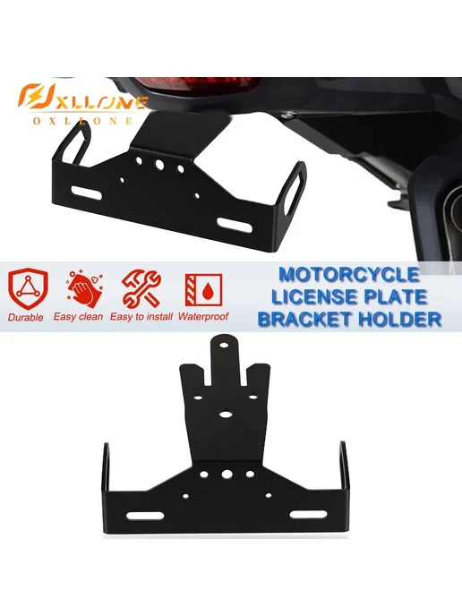 OXLLONE Держатель номерного знака (кронштейн) для KAWASAKI NINJA650, черный, фото 2