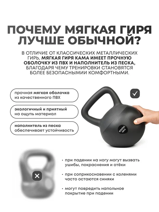 Мягкая гиря, 6 кг, 16 кг, фото 3