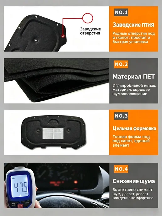 Звукоизоляционный материал для автомобилей, толщина 3 мм, вариант, фото 5