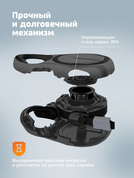 Поводок рулетка для собак средних и крупных пород 8м 50кг, 8 м, 50 кг, фото 7
