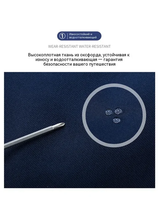 Сумка дорожная на колесах большая женская мужская, голубой, фото 5