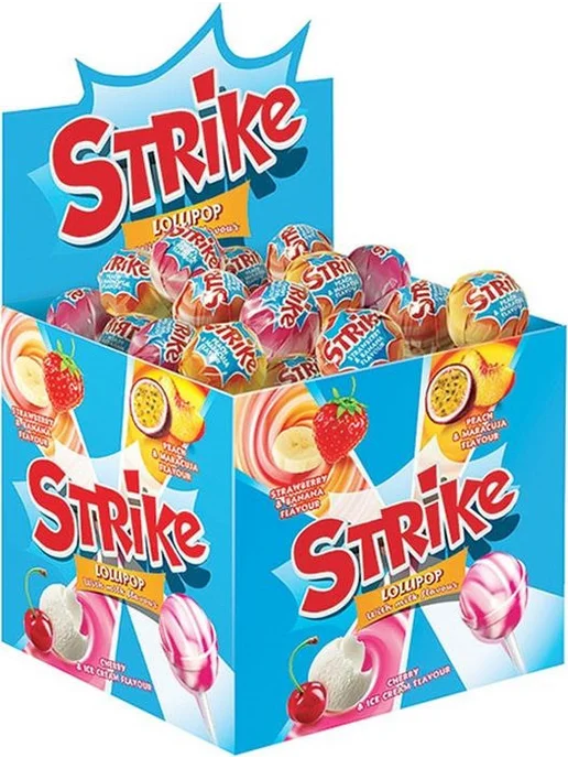Конфеты Strike Карамель на палочке с молочным вкусом, 50 шт, 50 шт, фото 2