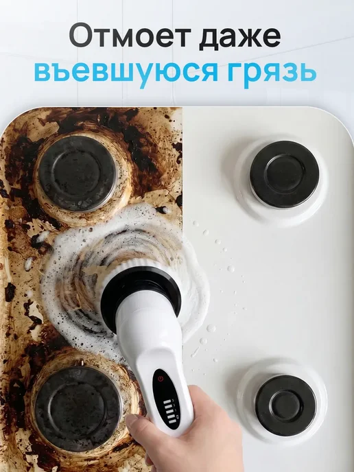 Дом и точка. Электрическая щетка для уборки, белый, фото 2