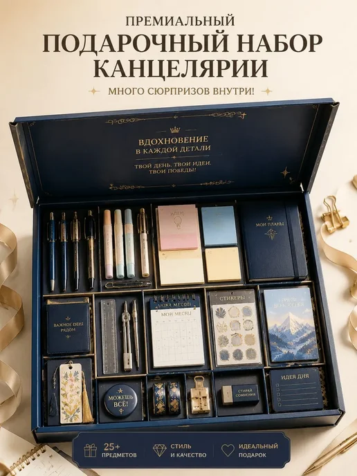 Школьный канцелярский набор 1 ручка, вариант, фото 6