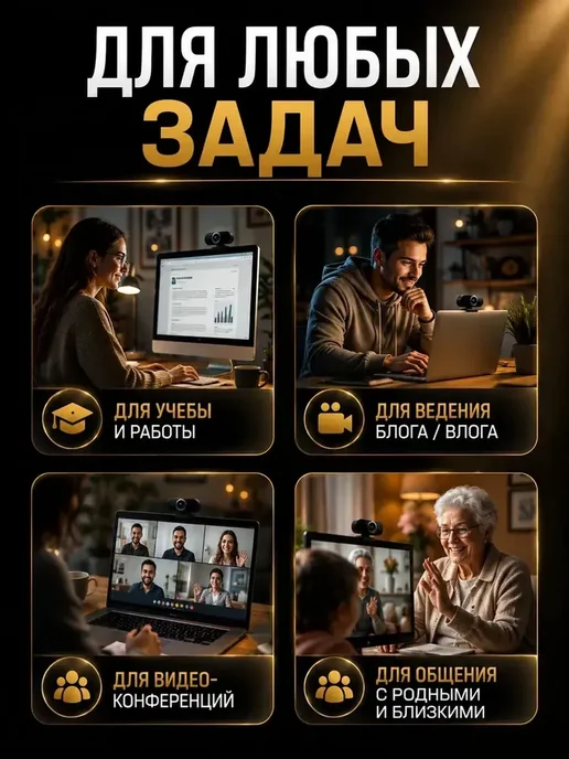 Веб камера для пк Full HD, вариант, фото 6