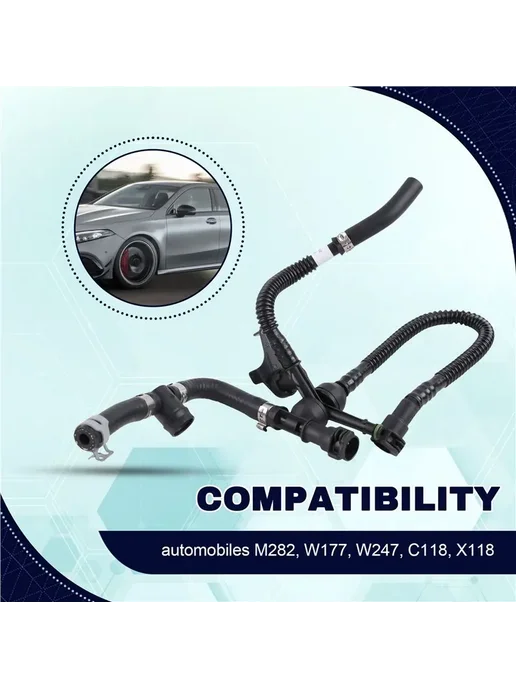 Трубка очистки воздуха Mercedes-Benz A2820185000 ABS, черный, фото 2