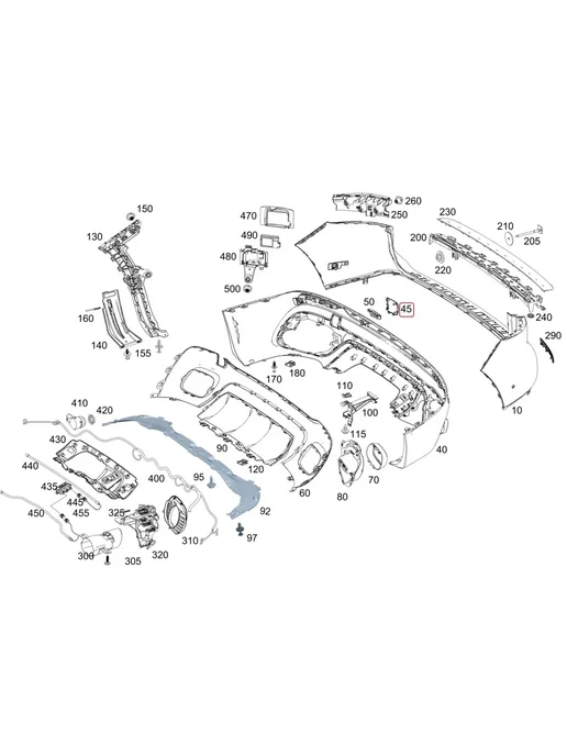 2478857401 для Mercedes GLB W247 X247, крышка буксировочного, 247x247, фото 2
