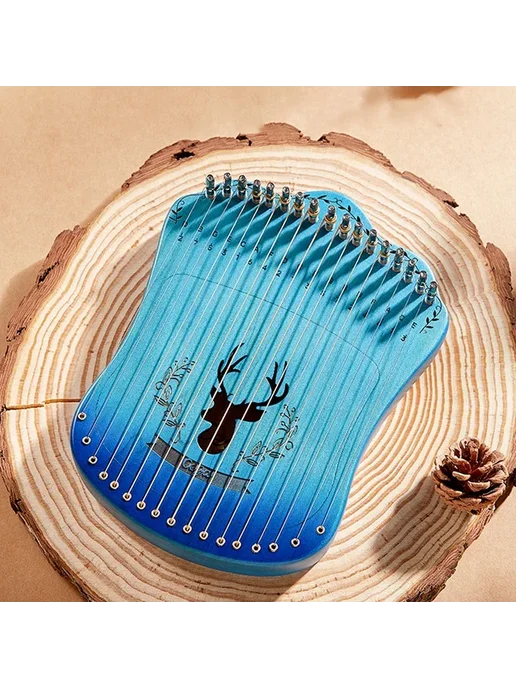 Портативная арфа из бука для начинающих 16 String Green, зеленый, фото 6