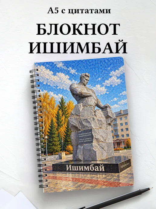 Блокнот Ишимбай с мотивирующими цитатами
