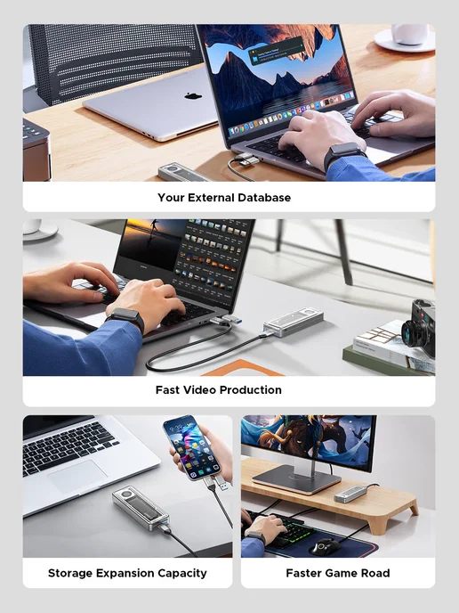 ORICO Алюминиевый Корпус С Охлаждающим Вентилятором, USB 4, вариант, фото 5
