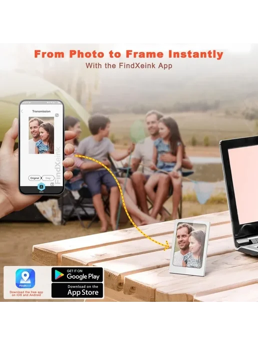 luxuglow Электронная фоторамка 4 дюйма для iPhone БЕЛЫЙ, белый, фото 2