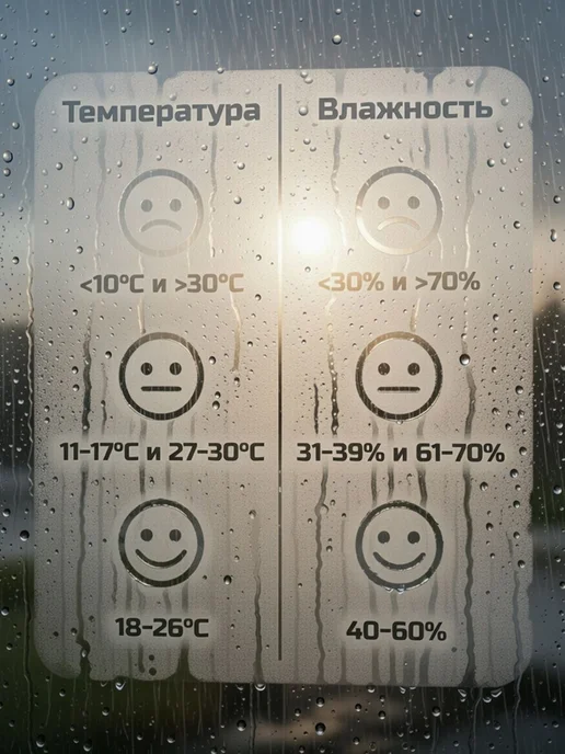 Термометр комнатный электронный с гигрометром для дома, белый, фото 5
