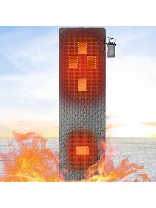 Быстрогреющая USB-грелка для кемпинга, 3 уровня, черный серы, черный