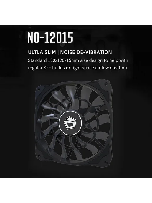 APWIKOGER вентилятор для охлаждения ID-COOLING 12см бесшумн, вариант, фото 2