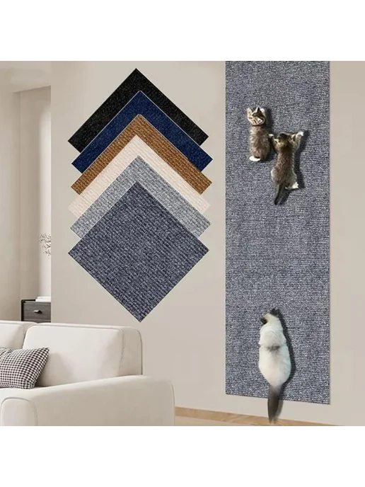 Серый коврик-когтеточка для кошек, Dark Gray, серый, фото 3