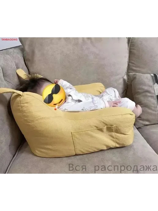 Детское кресло 38x38x35 см, джут, Carbon Foam, 38x38x35 см, фото 3