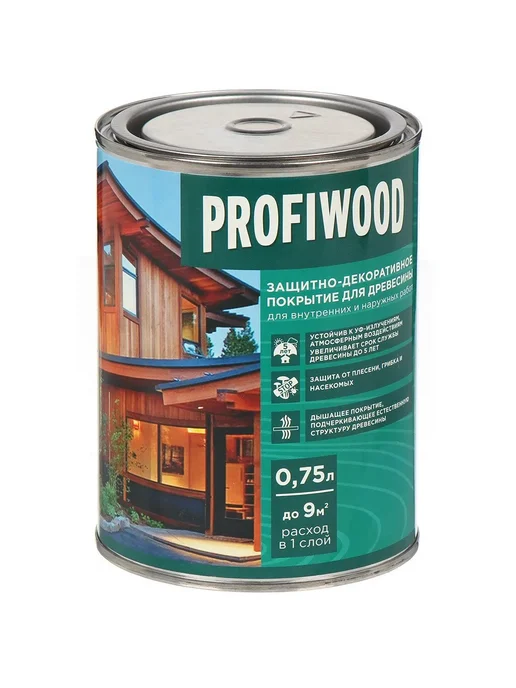 Нет бренда Profiwood, Пропитка, для дерева, защитно-декоративная, рябин, вариант, фото 2