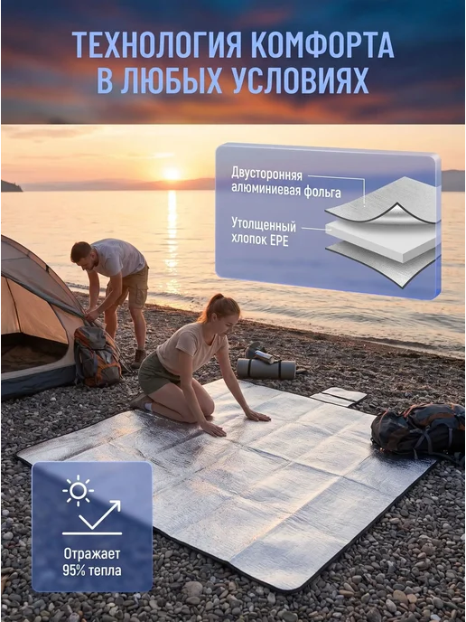 Пол для палатки 5050 см （50x50 CM）Белый, 50x50, фото 2
