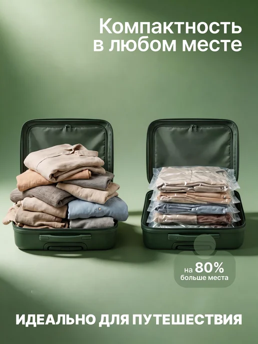 Вакуумные пакеты для одежды 10шт с электрическим насосом, 16 шт, фото 5