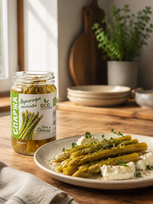 Спаржа маринованная 350 г, ECOFOOD Армения, 350 г, фото 5