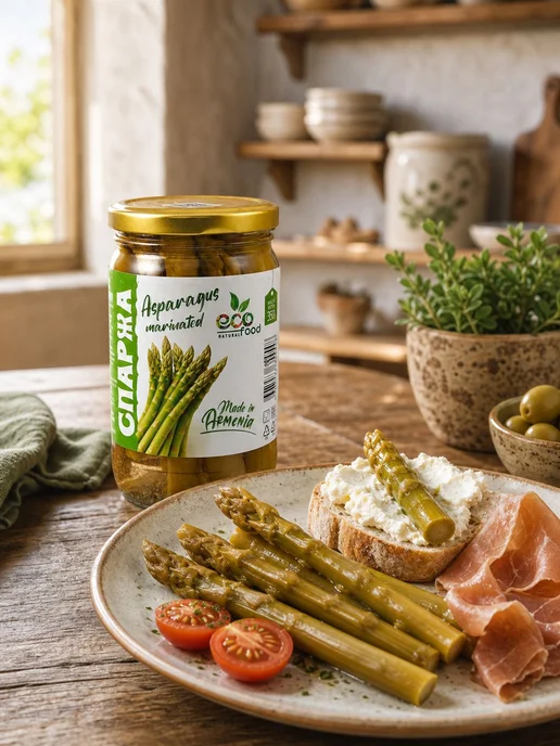 Спаржа маринованная 350 г, ECOFOOD Армения, 350 г, фото 8