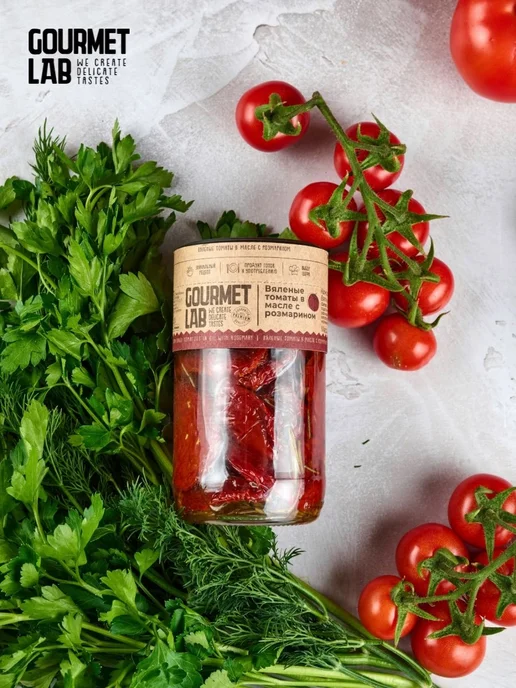 Вяленые томаты в масле с розмарином Gourmet Lab 1 шт 340г, 1 шт, 340 г, фото 3