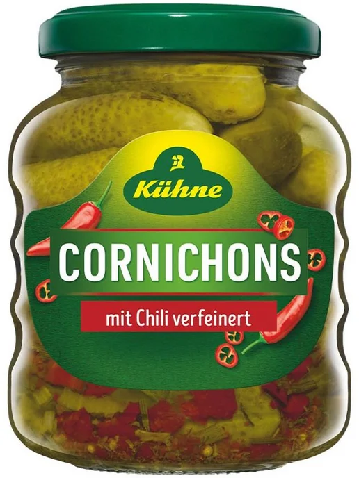 Огурцы Корнишоны острые маринованные Cornichons hot, вариант