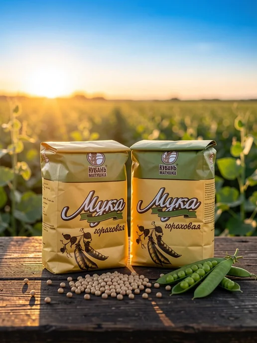 Мука гороховая "Кубань Матушка" 2 шт по 800гр, 2 шт, 800 г, фото 2