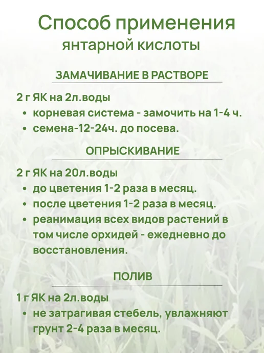 Янтарная кислота для растений 2,5 кг, 2,5 кг, фото 2